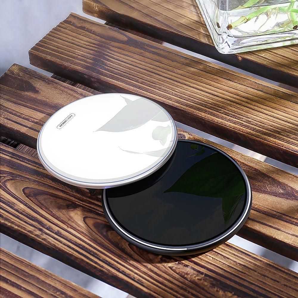 JMT-016074 FDGAO Qi Wireless Metal Charger - Aluminum Alloy, Fast Charging, Compatible with 10W, 7.5W, 5W Devices