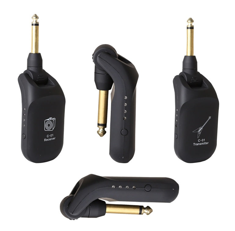 JMT-016074 Rechargeable Wireless Guitar Transmitter and Receiver Set for Electric and Acoustic Instruments
