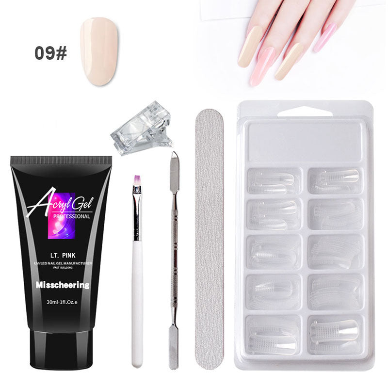 JMT-016202 Painless Gel Nail Art Set with Portable Case and Dual-Light Nail Lamp, 18-Piece Manicure Kit