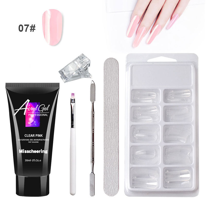 JMT-016202 Painless Gel Nail Art Set with Portable Case and Dual-Light Nail Lamp, 18-Piece Manicure Kit
