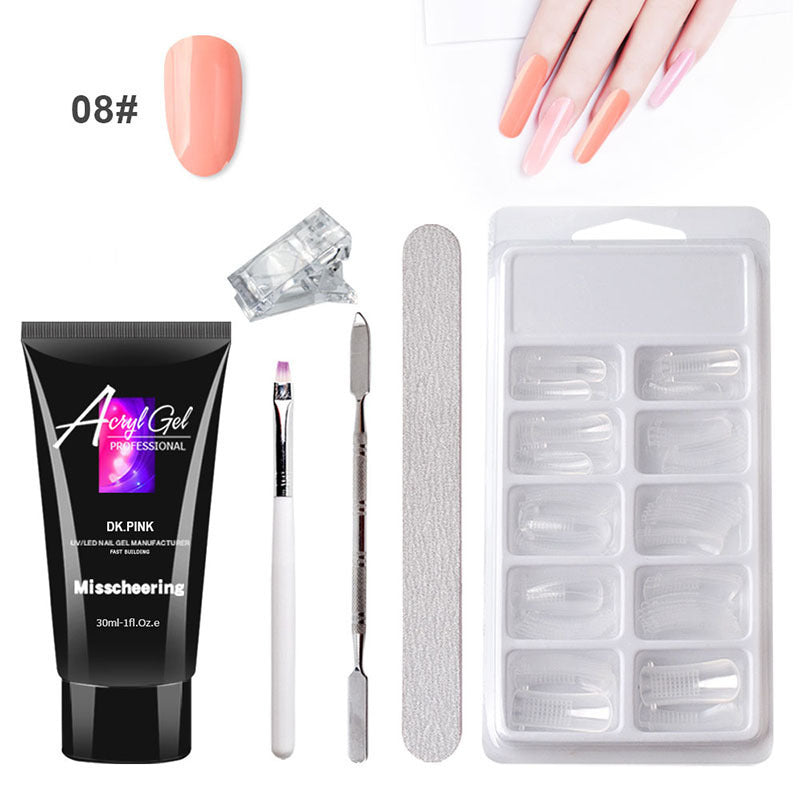 JMT-016202 Painless Gel Nail Art Set with Portable Case and Dual-Light Nail Lamp, 18-Piece Manicure Kit