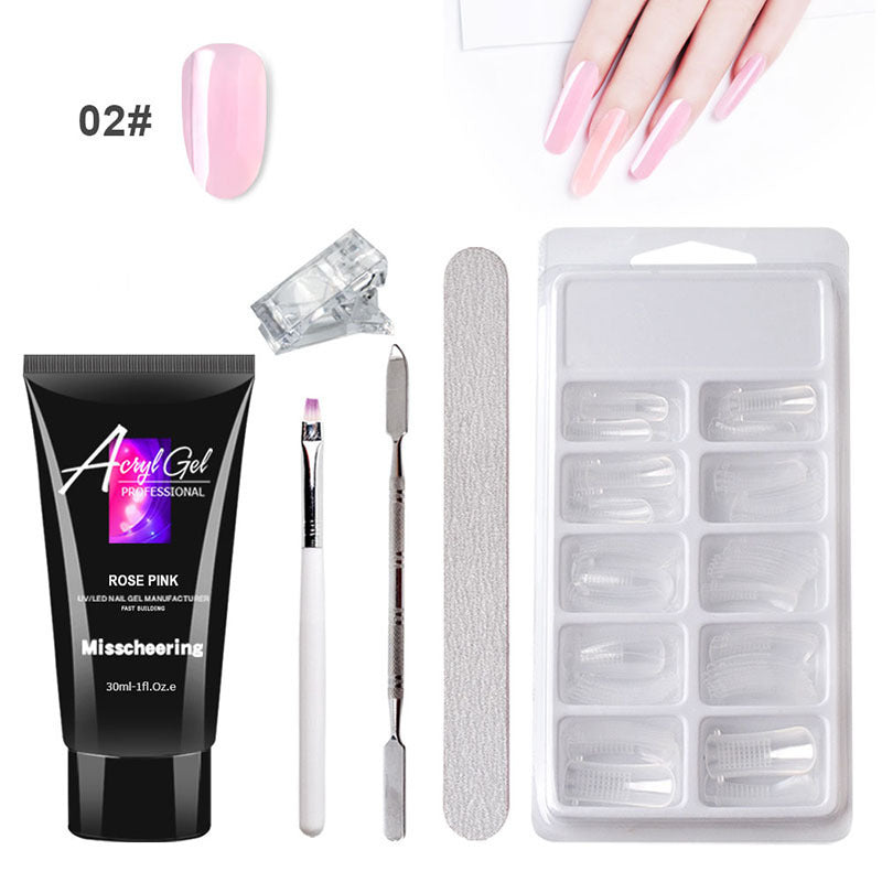 JMT-016202 Painless Gel Nail Art Set with Portable Case and Dual-Light Nail Lamp, 18-Piece Manicure Kit