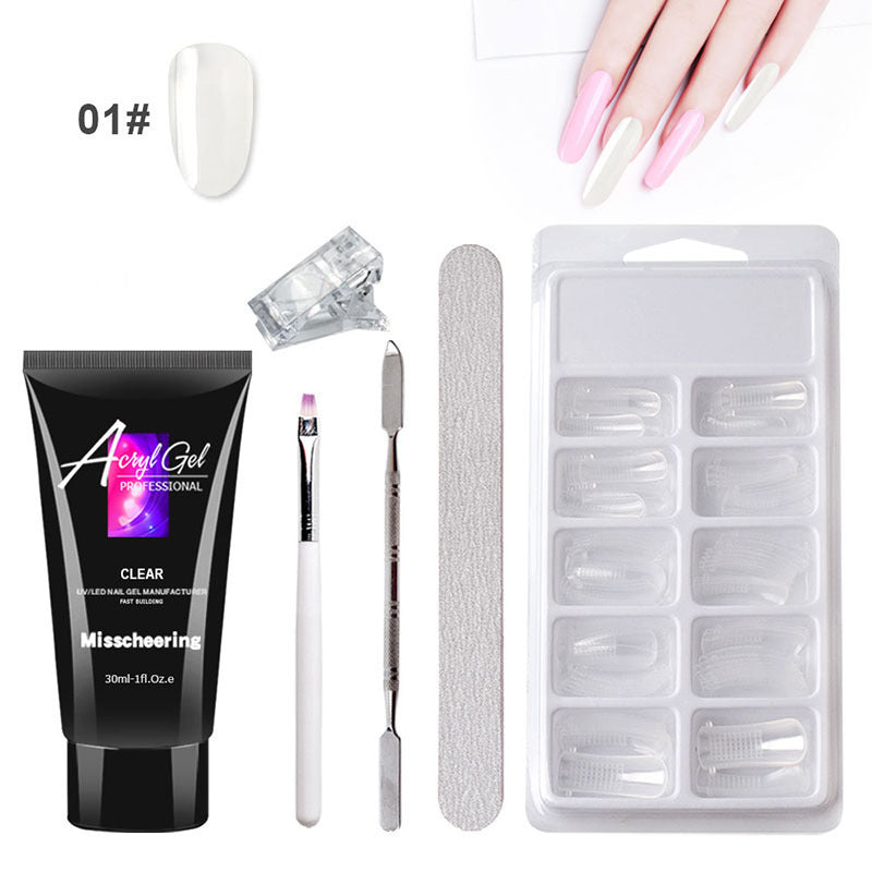 JMT-016202 Painless Gel Nail Art Set with Portable Case and Dual-Light Nail Lamp, 18-Piece Manicure Kit