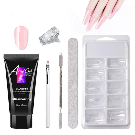 JMT-016202 Painless Gel Nail Art Set with Portable Case and Dual-Light Nail Lamp, 18-Piece Manicure Kit
