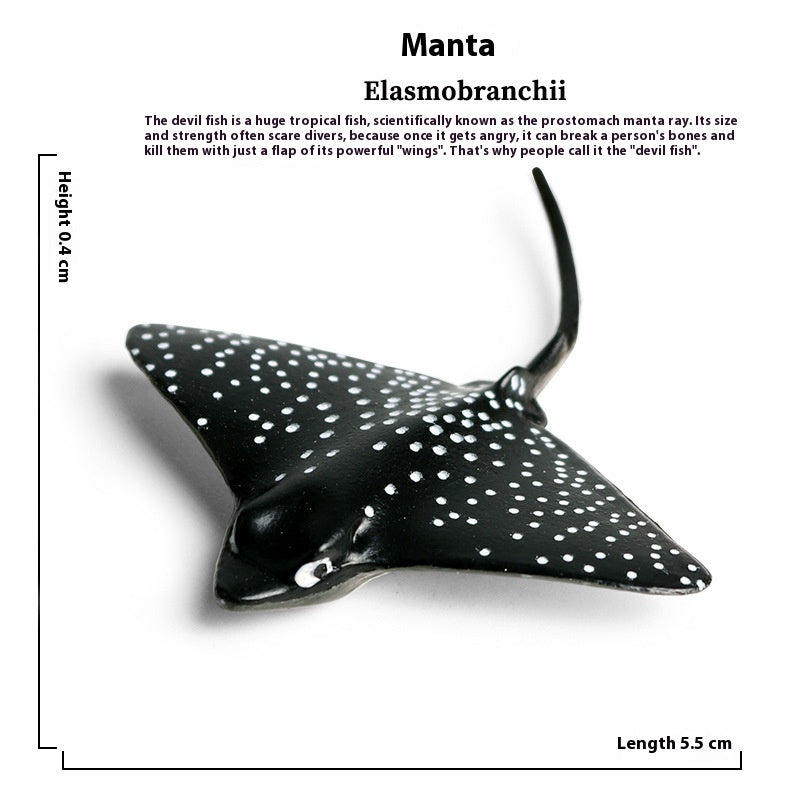 JMT-016394 Realistic Plastic Devil Fish/Ray Fish Marine Animal Model for Educational Play