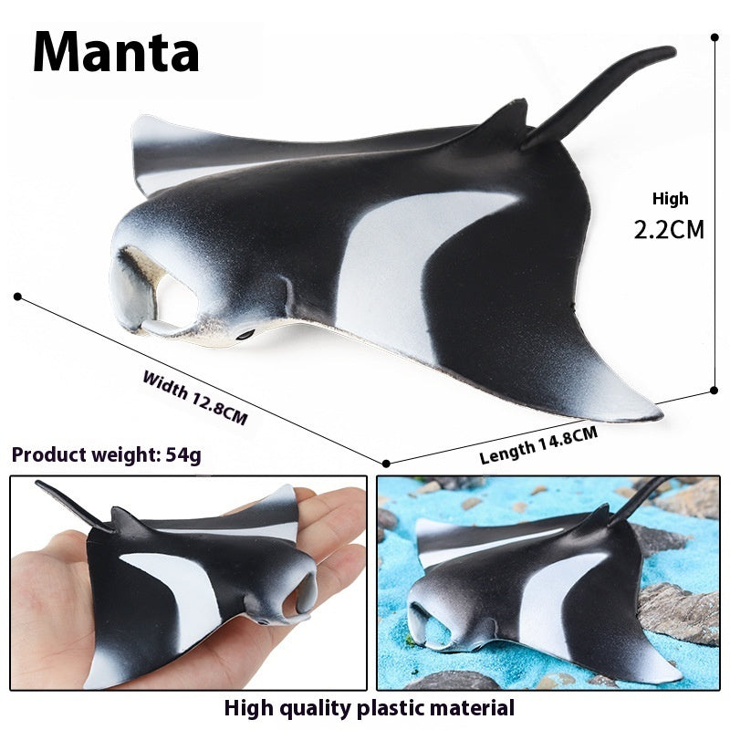 JMT-016394 Realistic Plastic Devil Fish/Ray Fish Marine Animal Model for Educational Play