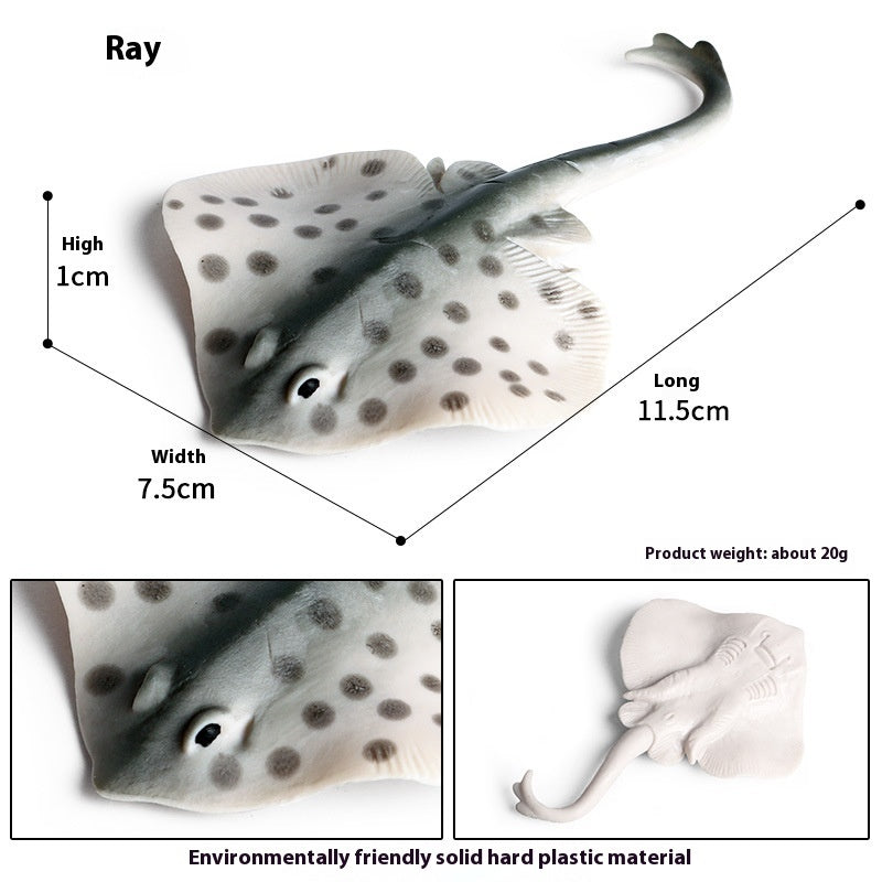 JMT-016394 Realistic Plastic Devil Fish/Ray Fish Marine Animal Model for Educational Play
