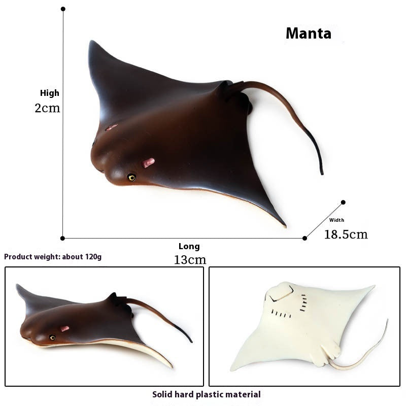 JMT-016394 Realistic Plastic Devil Fish/Ray Fish Marine Animal Model for Educational Play