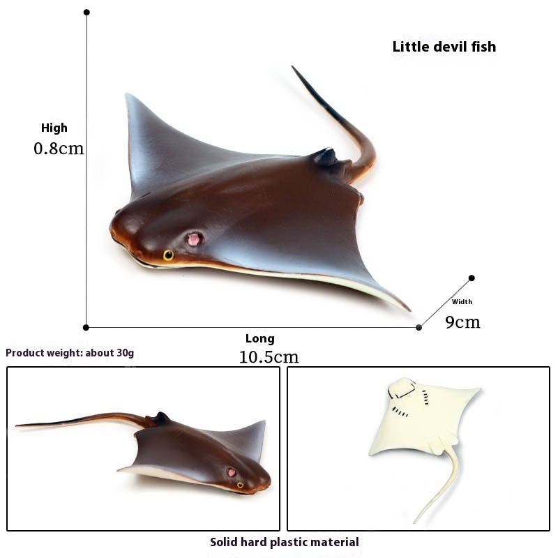 JMT-016394 Realistic Plastic Devil Fish/Ray Fish Marine Animal Model for Educational Play