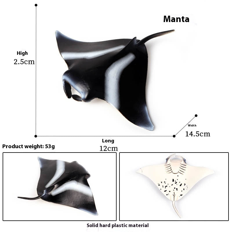 JMT-016394 Realistic Plastic Devil Fish/Ray Fish Marine Animal Model for Educational Play