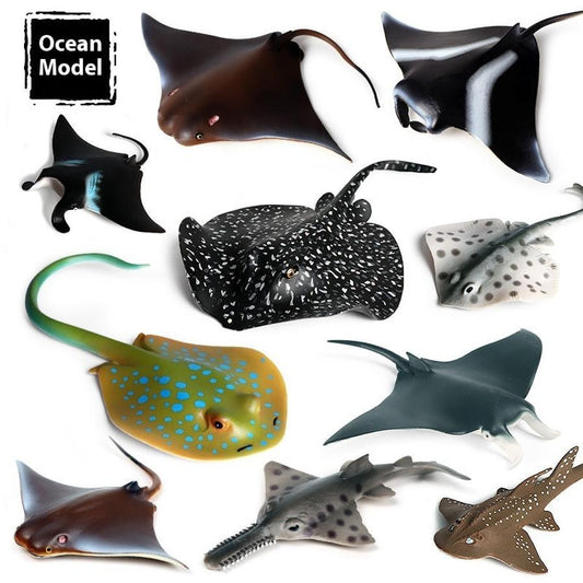 JMT-016394 Realistic Plastic Devil Fish/Ray Fish Marine Animal Model for Educational Play