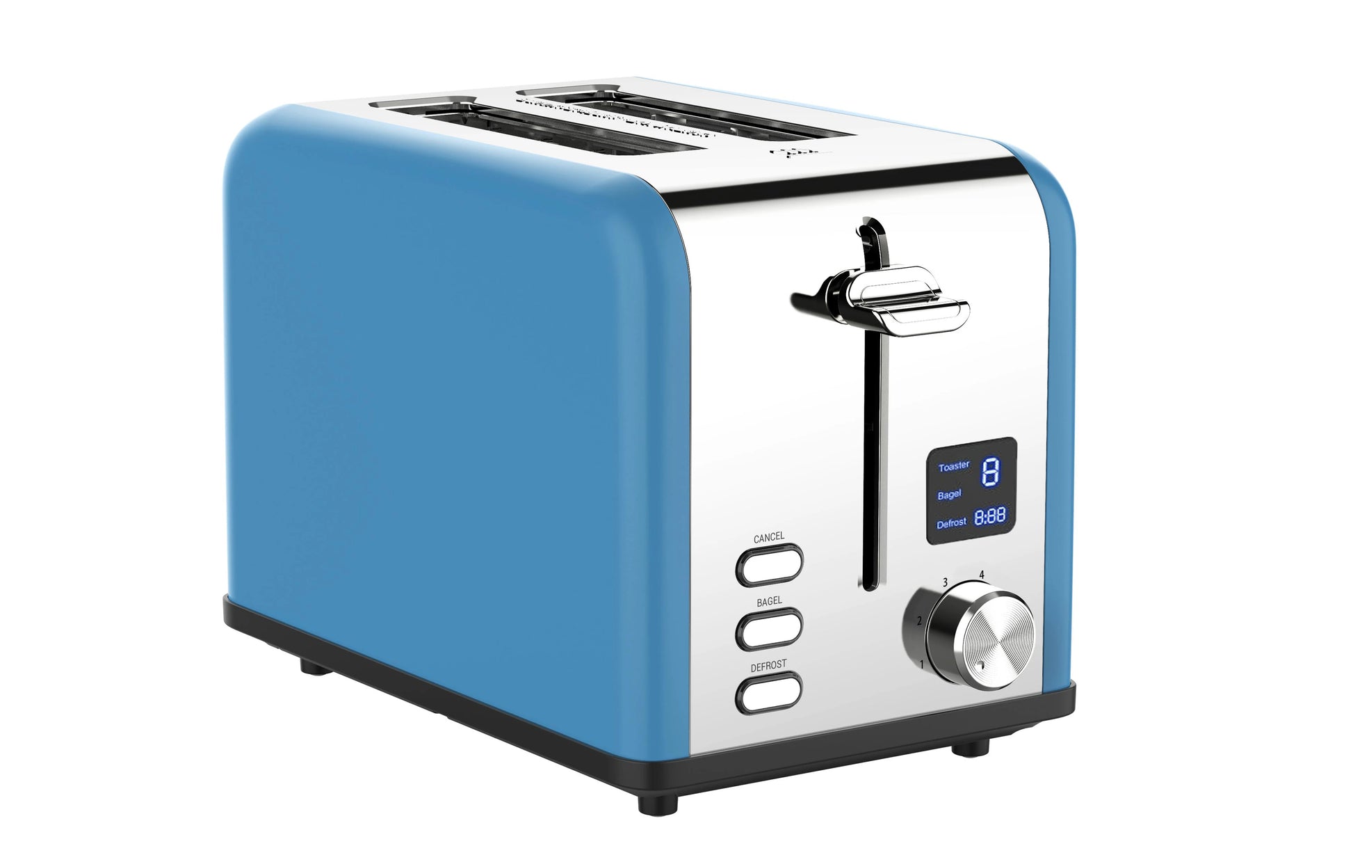 JMT-016714 Stainless Steel 2-Slice Toaster with Automatic Pop-Up and Reheat/Defrost Functions