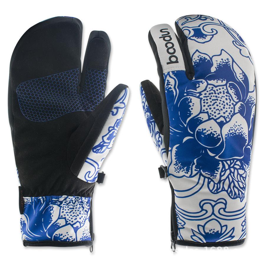 JMT-016778 Three-Finger Warm Outdoor Ski Gloves for Cold Weather Activities