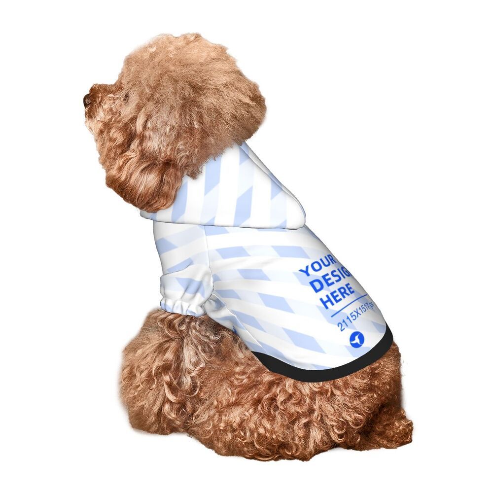 JMT-016970 Cozy Hooded Sweater for Small Pets - Soft, Breathable Polyester Design