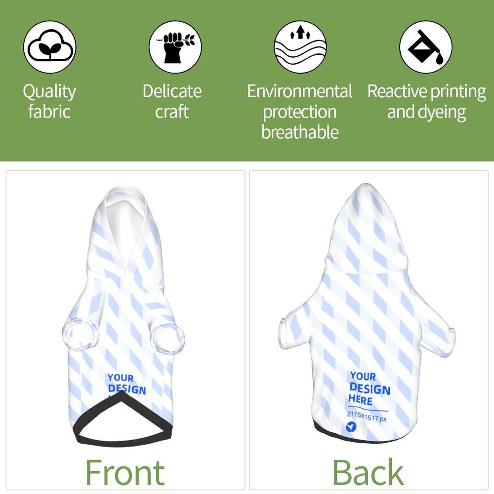 JMT-016970 Cozy Hooded Sweater for Small Pets - Soft, Breathable Polyester Design