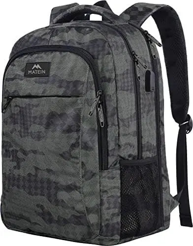 JMT-017226 Unisex Waterproof Notebook Backpack with USB Charging Port for Business Travel