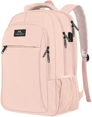 JMT-017226 Unisex Waterproof Notebook Backpack with USB Charging Port for Business Travel