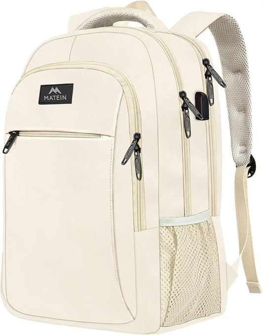 JMT-017226 Unisex Waterproof Notebook Backpack with USB Charging Port for Business Travel