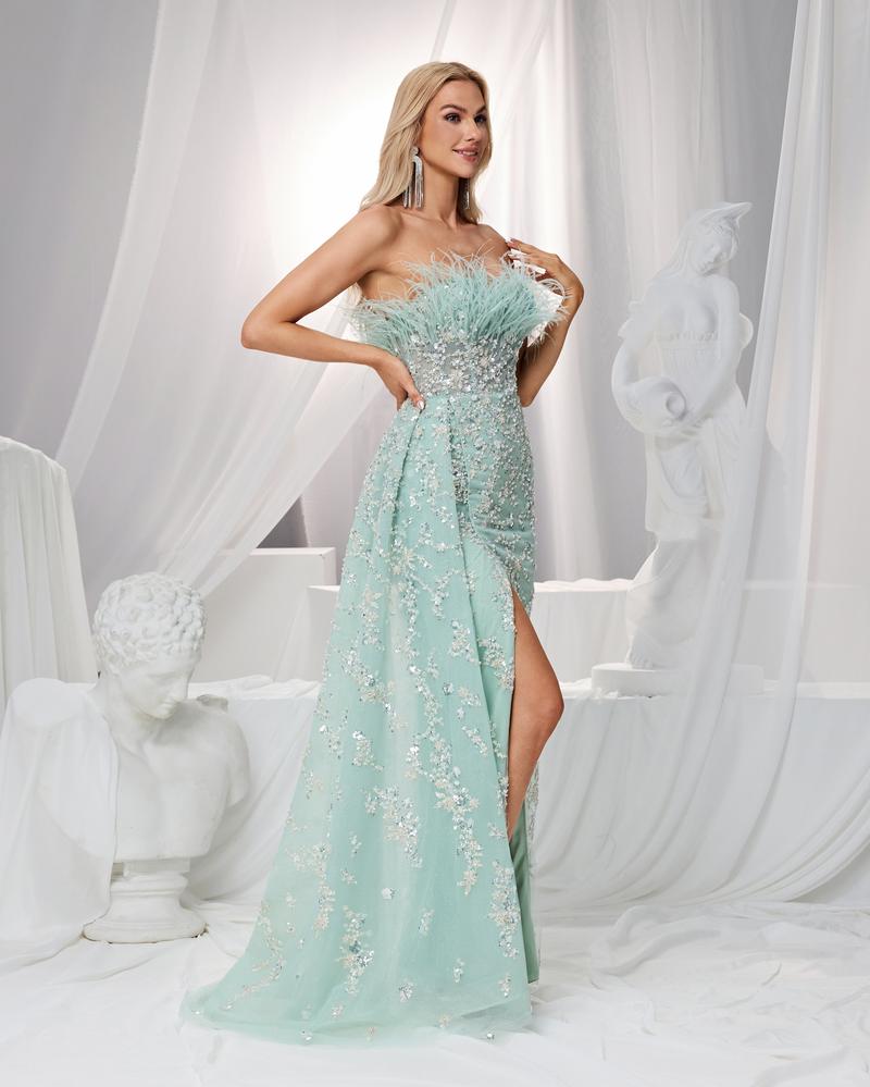 JMT-017290 Elegant Green Women's Dress - Model SH0101