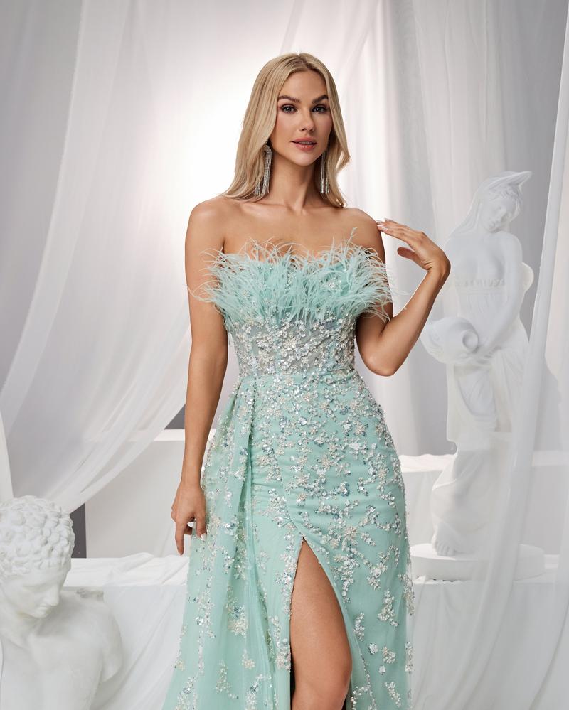JMT-017290 Elegant Green Women's Dress - Model SH0101