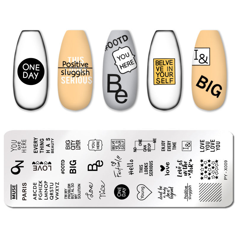 JMT-017354 Stainless Steel Nail Printing Plate for Professional Nail Art Creation