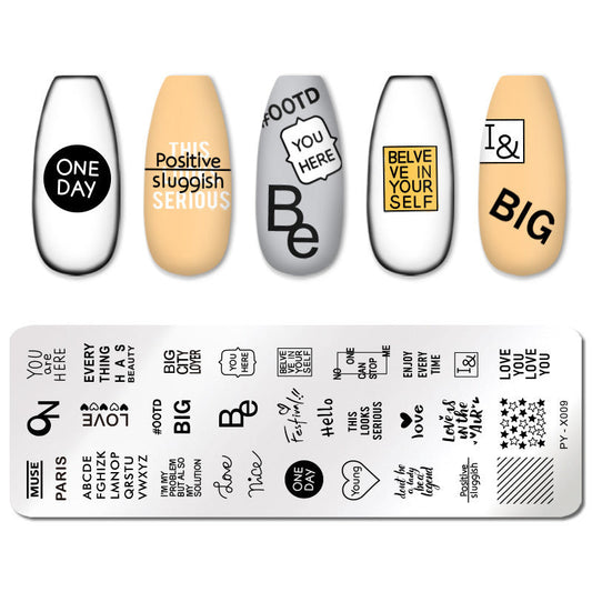 JMT-017354 Stainless Steel Nail Printing Plate for Professional Nail Art Creation
