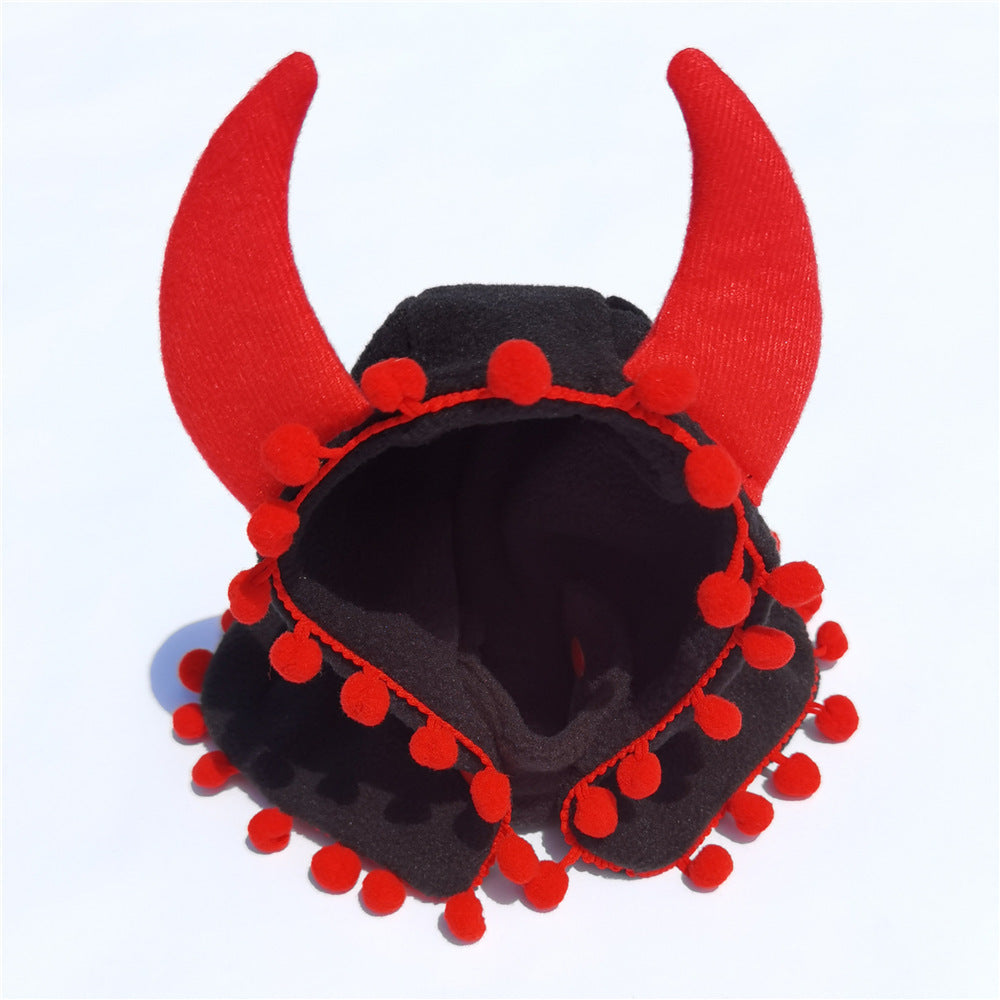 JMT-017674 Hooded Fleece Pet Cloak for Halloween and Christmas - Black, Red, Yellow