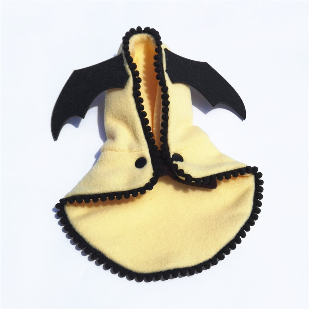 JMT-017674 Hooded Fleece Pet Cloak for Halloween and Christmas - Black, Red, Yellow