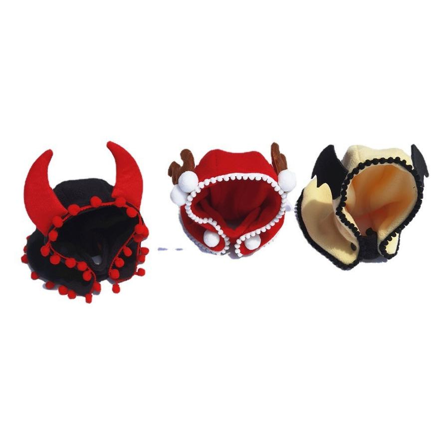 JMT-017674 Hooded Fleece Pet Cloak for Halloween and Christmas - Black, Red, Yellow