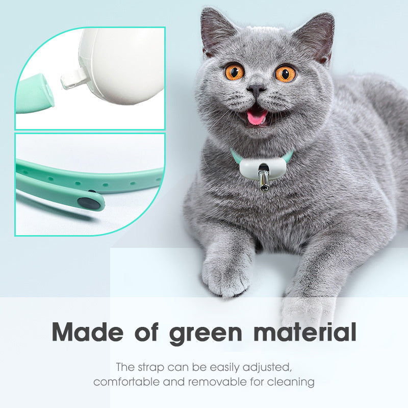 JMT-017866 Smart Interactive Laser Cat Collar - USB Rechargeable, Adjustable Length, Hands-Free Play Toy for Active Kittens