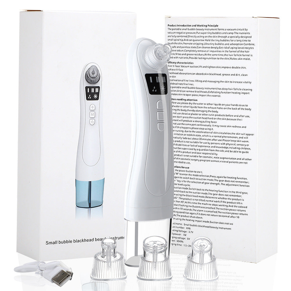 JMT-018186 Compact Electric Blackhead Remover with Water Tank Display and USB Charging