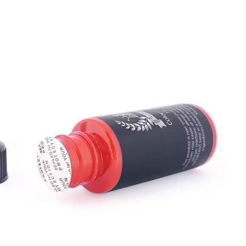 JMT-018506 Practice Pigment Tattoo Paint Set - 14 Colors of Professional Quality Tattoo Pigments in Stylish Silver Crown Design (30ml)