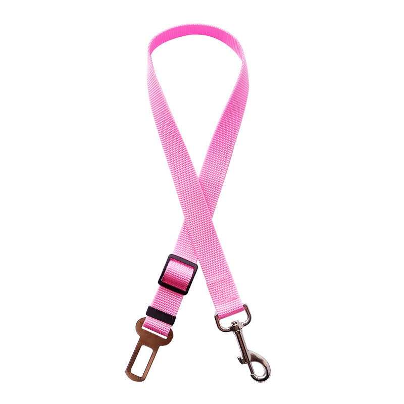 JMT-018698 Adjustable Multicolor Pet Seat Belt for Dogs & Cats - Safety Towing Rope with Quality Buckle