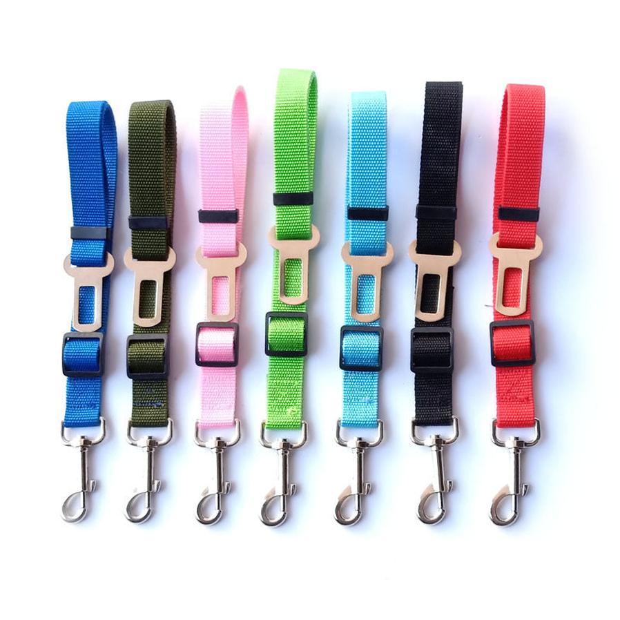 JMT-018698 Adjustable Multicolor Pet Seat Belt for Dogs & Cats - Safety Towing Rope with Quality Buckle