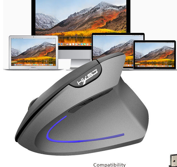 JMT-018826 Vertical Bluetooth Ergonomic Gaming Mouse - Wireless USB Rechargeable - 2.4G Optical Sensor - 2400 DPI