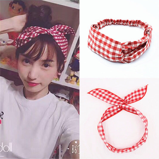 JMT-018890 Cross-Knotted Wide-Brimmed Fabric Flower Headband for Women