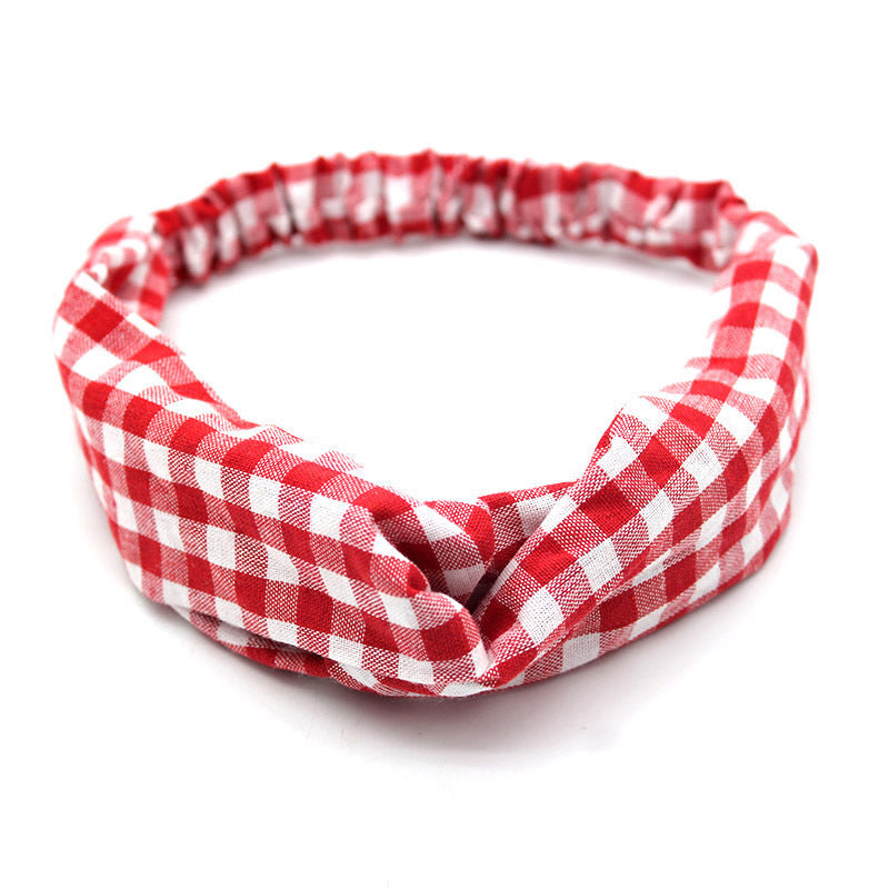 JMT-018890 Cross-Knotted Wide-Brimmed Fabric Flower Headband for Women