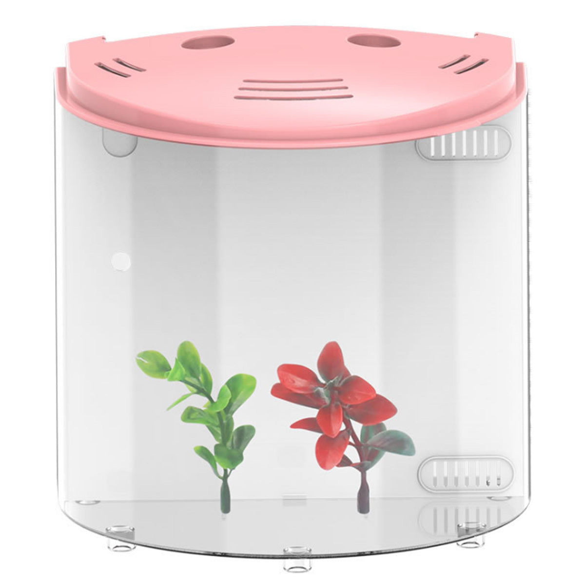 JMT-019530 Ecological Acrylic Fish Tank with LED Light, 5L Capacity, USB-Powered Water Pump
