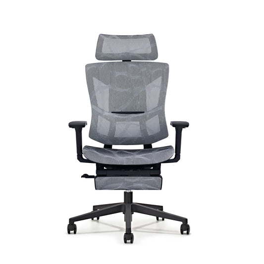 JMT-019658 Ergonomic High-Back Executive Swivel Mesh Chair with Footrest for Office Use