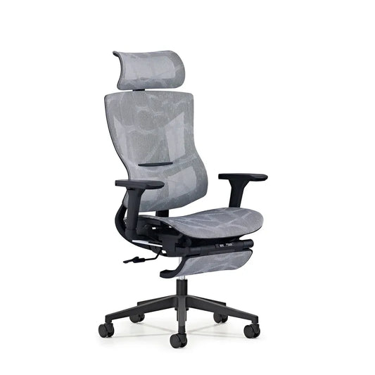 JMT-019658 Ergonomic High-Back Executive Swivel Mesh Chair with Footrest for Office Use