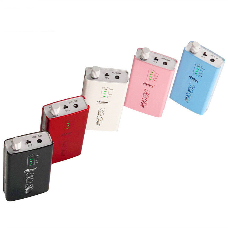 JMT-019658 Rechargeable Electric Nail Polisher with Dual Control and 6 Grinding Heads