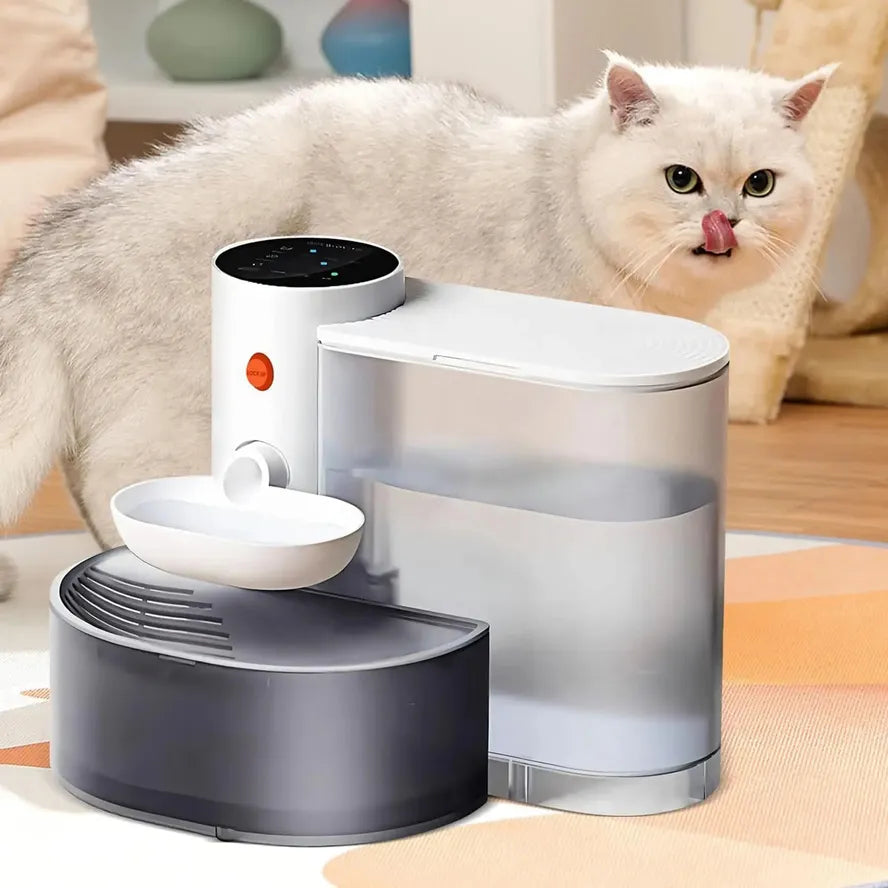 JMT-019722 Wireless Automatic Cat Water Fountain with Rechargeable Dispenser for Pet Hydration