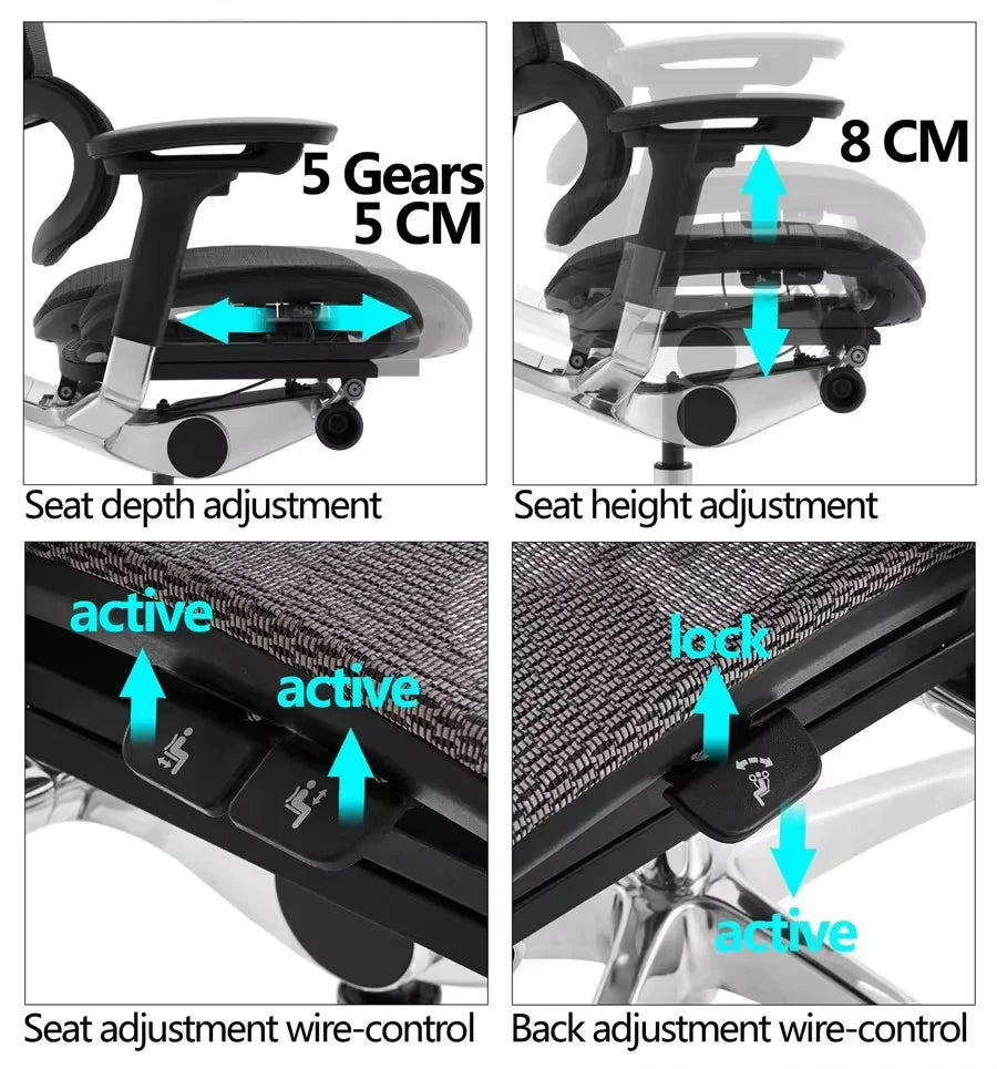 JMT-020106 Ergonomic Black Mesh Office Chair with Lumbar Support and Adjustable Height for Enhanced Comfort and Support