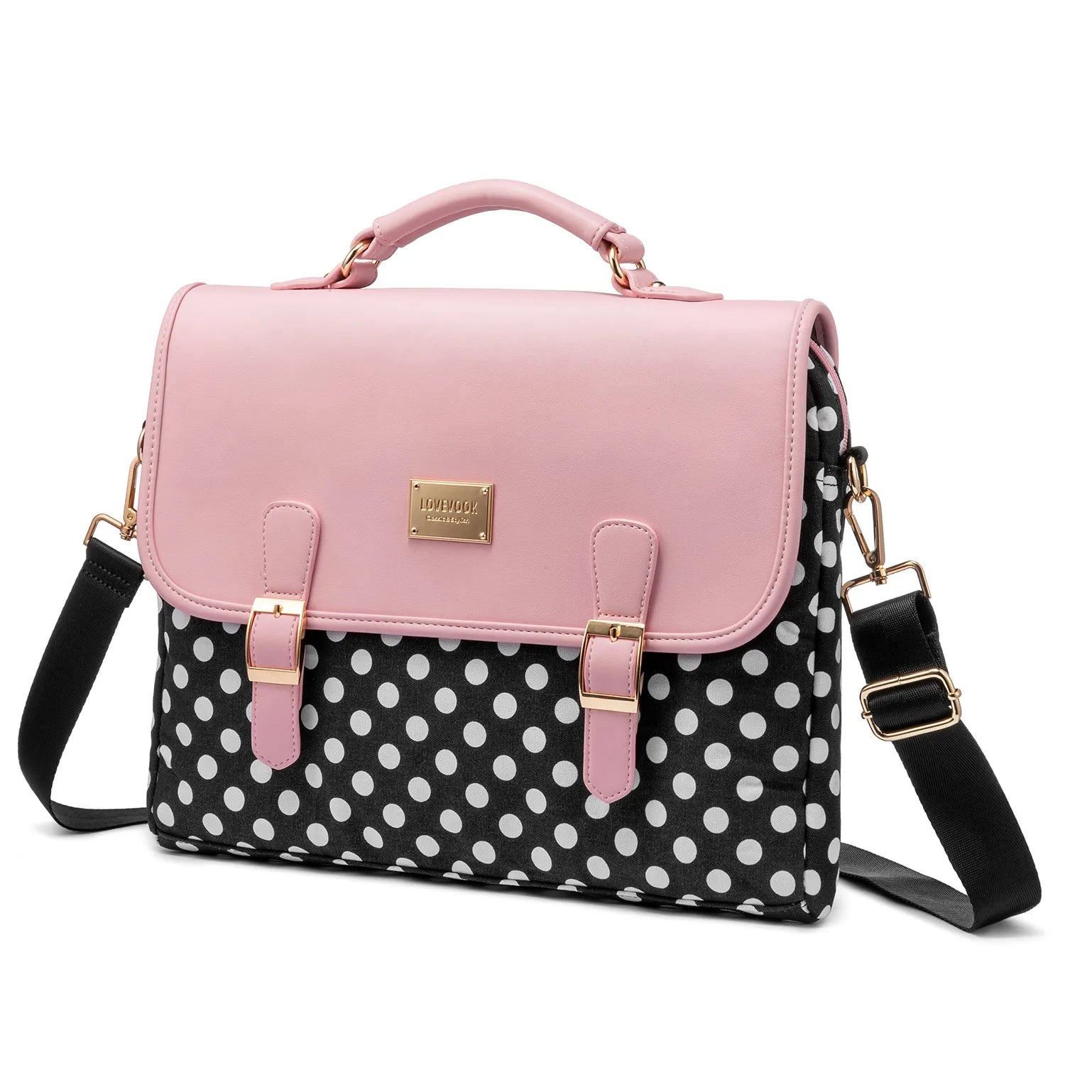 JMT-020170 Stylish 15.6 Inch Laptop Briefcase for Women - Spacious Canvas Shoulder Bag