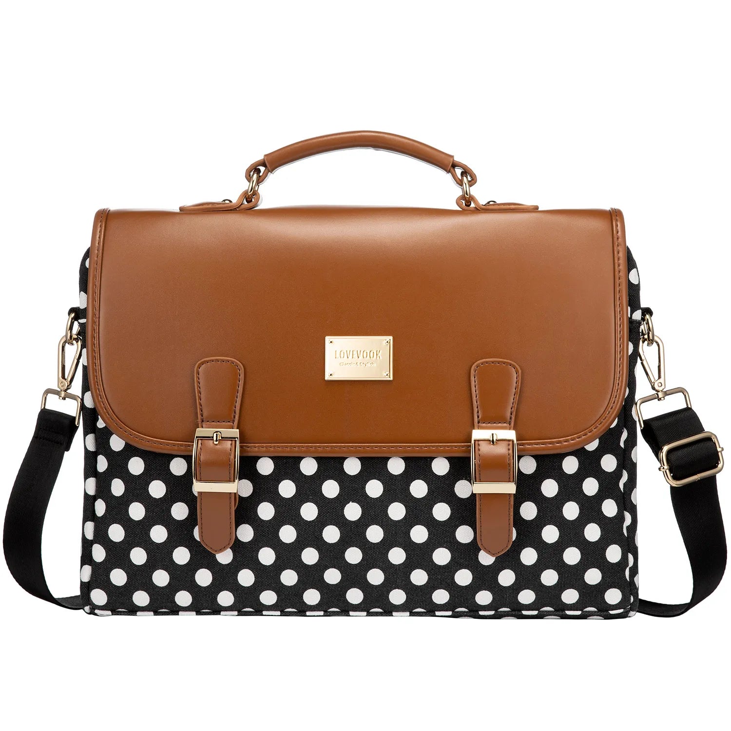 JMT-020170 Stylish 15.6 Inch Laptop Briefcase for Women - Spacious Canvas Shoulder Bag