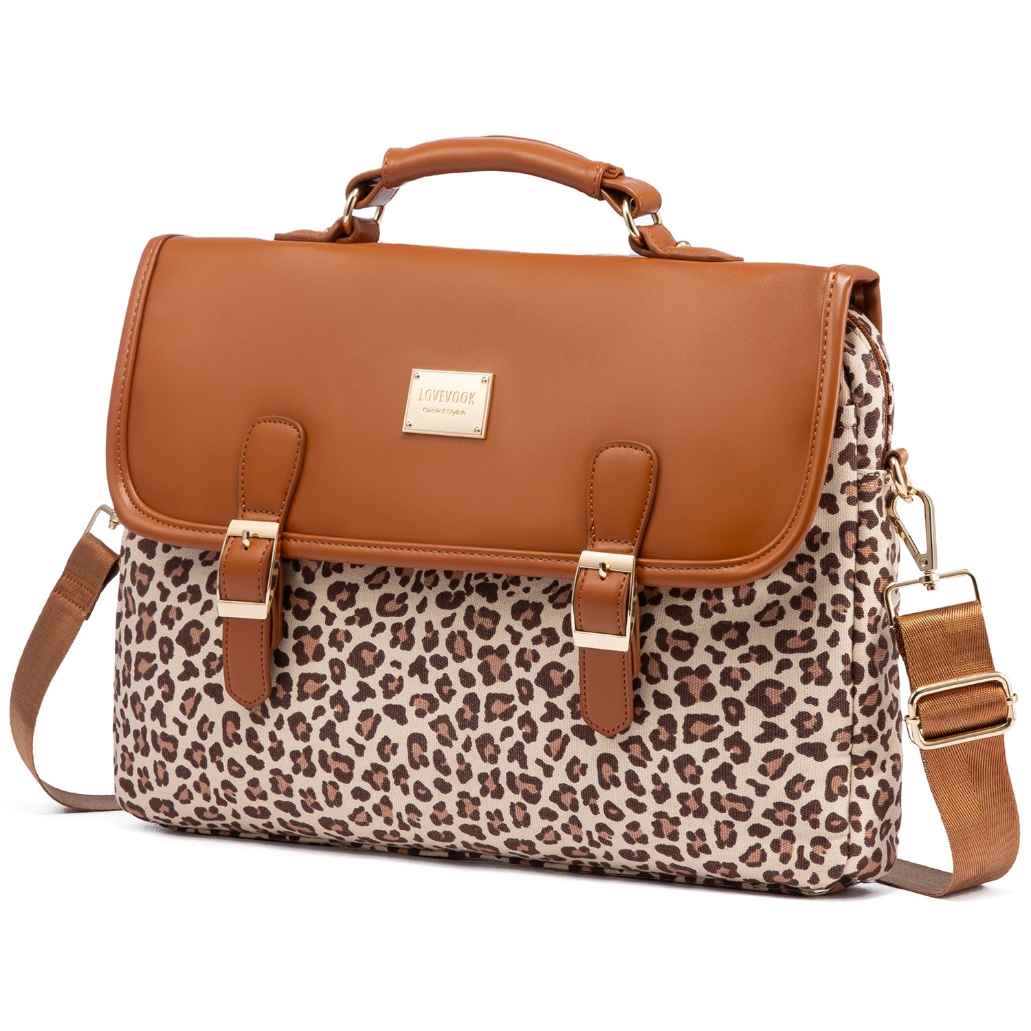 JMT-020170 Stylish 15.6 Inch Laptop Briefcase for Women - Spacious Canvas Shoulder Bag