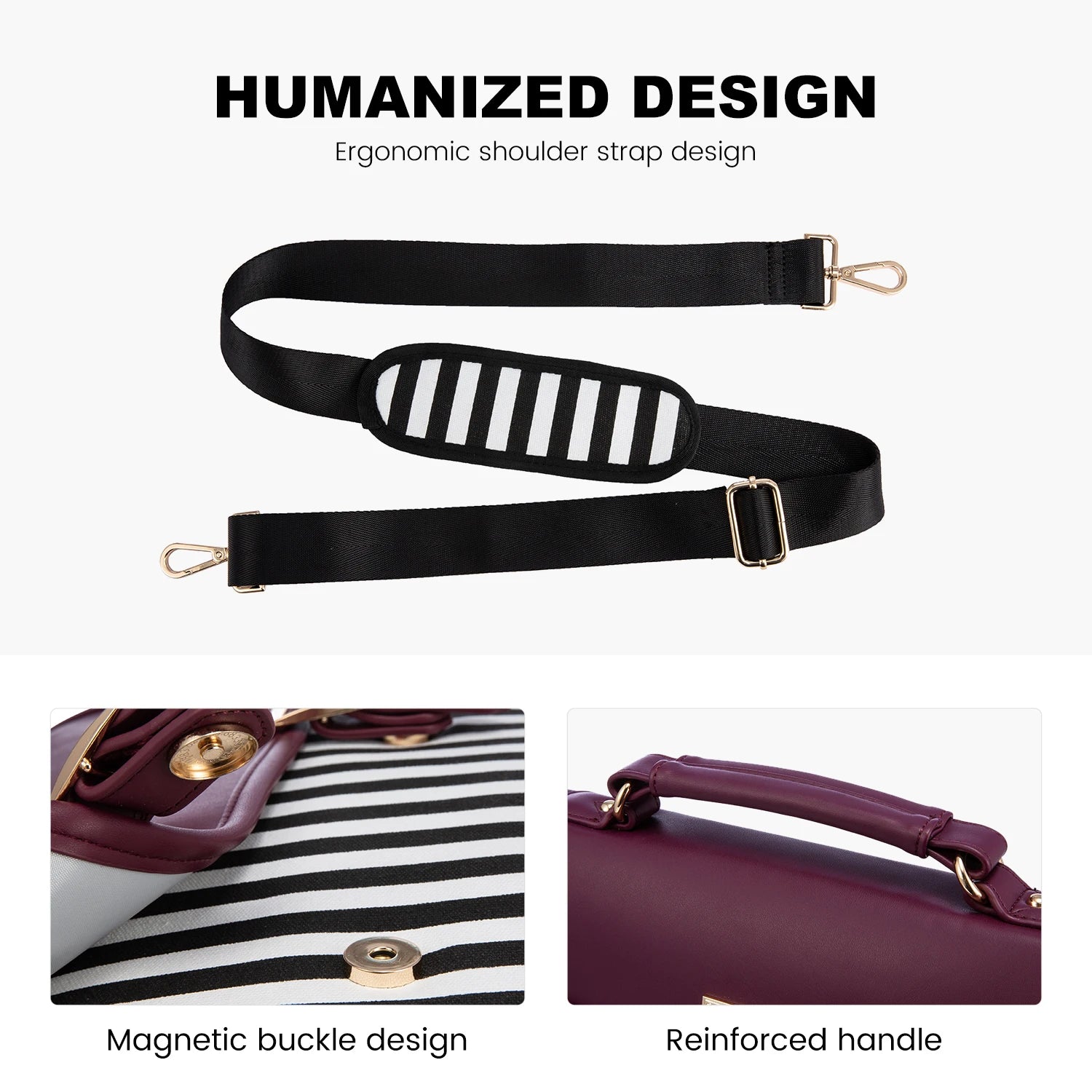 JMT-020170 Stylish 15.6 Inch Laptop Briefcase for Women - Spacious Canvas Shoulder Bag