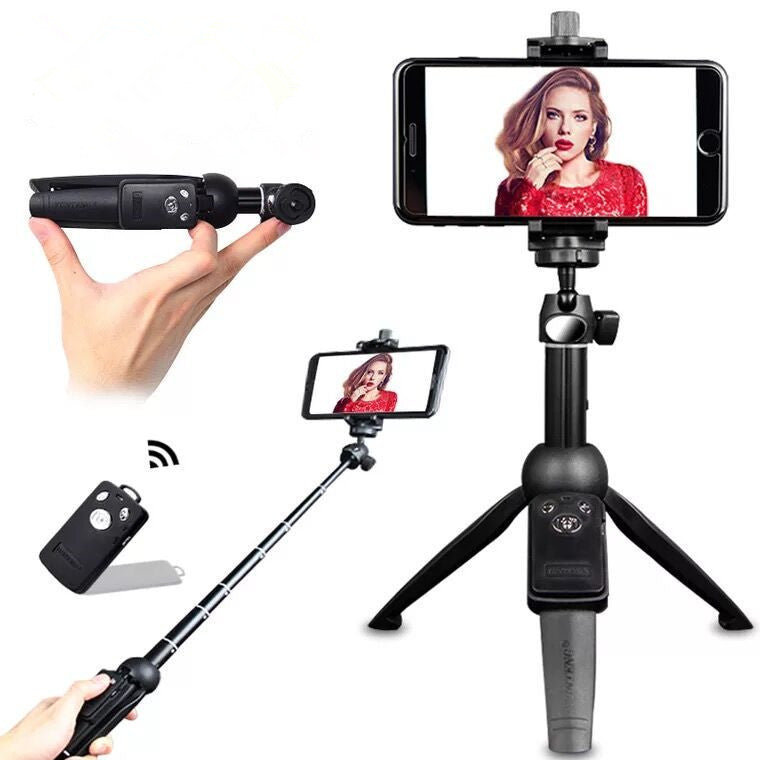 JMT-020362 Bluetooth Selfie Stick Tripod with Remote Control for Mobile Phones, Compatible with iPhone Models, Aluminum Alloy Construction