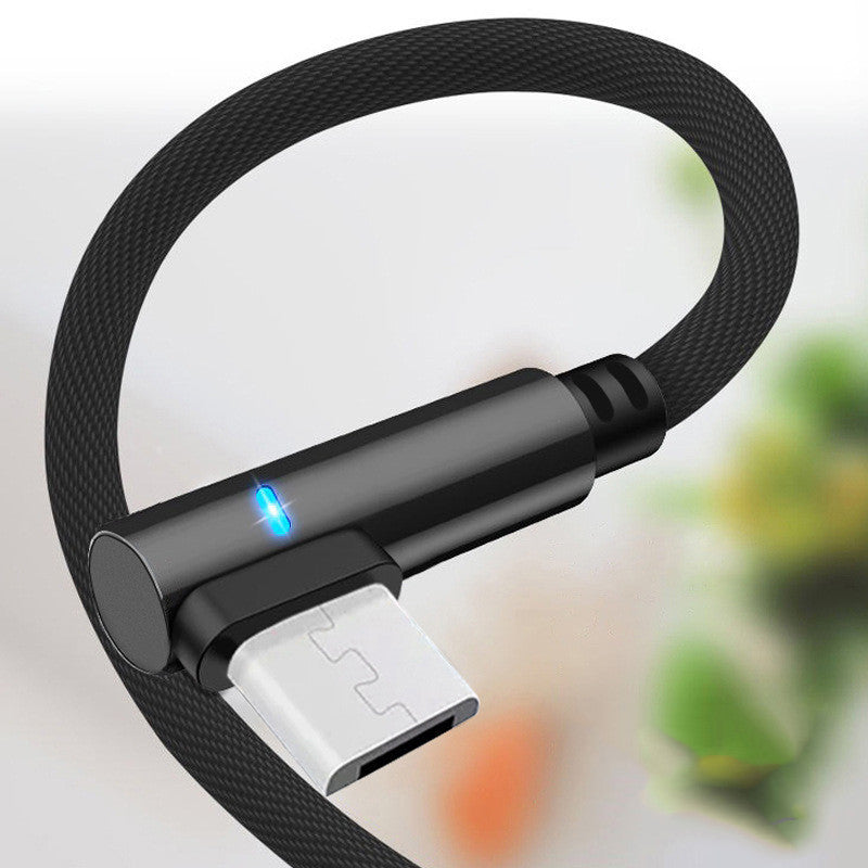 JMT-020682 90 Degree Elbow Anti-Winding Charging Cable - Single Head, Universal Compatibility
