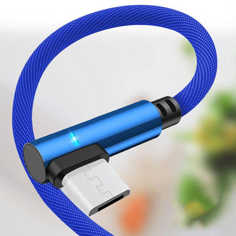 JMT-020682 90 Degree Elbow Anti-Winding Charging Cable - Single Head, Universal Compatibility